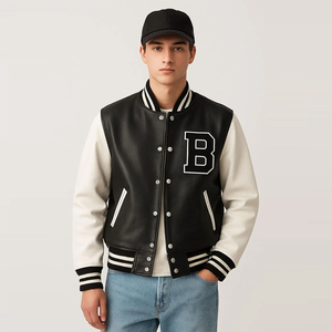 Servicio OEM Chaqueta Universitaria de Invierno para Hombre, Algodón/Mezclilla, Impermeable, Manga Larga con Bolsillo, Logotipo Frontal Personalizable - Product Image 1