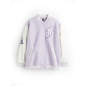 High Quality Canvas Men's College Varsity Jacket Mandarin Collar <b>Hoodie</b> with Front Logo Letterman Style Windproof for Winter - Product Image 4