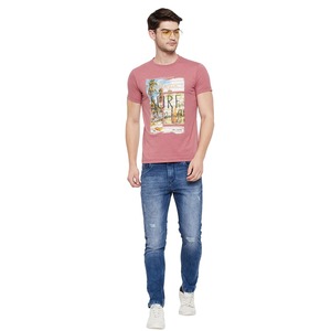 เสื้อยืดผ้าฝ้ายถักลายกราฟิกของผู้ชายดีไซน์ใหม่สำหรับ100% 2025 - Product Image 2