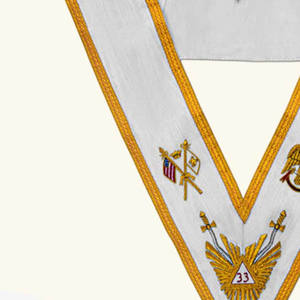 Colliers maçonniques vintage en gros, écologiques, en fil de bullion, broderie à la main, haute qualité, nouveau design, personnalisés - Product Image 5