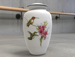 Urna Funeraria Artesanal para Adultos - Monumento de Árbol con Colibrí Estilo Europeo/Americano - Product Image 4