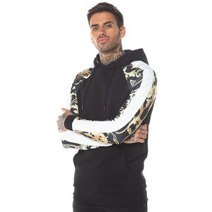 Sweat à capuche pour homme en coton épais, coupe oversize, avec impression en relief, personnalisable, de luxe, pour l'hiver, teint uni, imperméable - Product Image 6