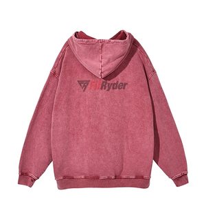 2024 mejor estilo caído hombro ácido lavado Sudadera con capucha 100% algodón diseño sin costuras personalizable OEM sudaderas en blanco directo - Product Image 2