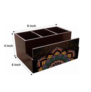 Couverts et porte-papier de soie en bois cuillère porte-fourchette support porte-couverts support pour Table de cuisine utiliser compartiments inde - Product Image 4