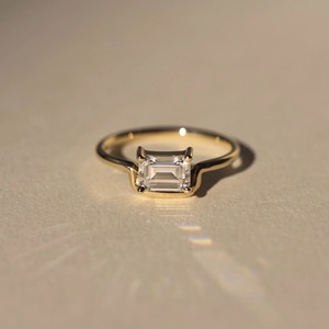 แหวนเพชรหมั้นสีทอง18K สำหรับผู้หญิงดีไซน์แฟชั่น - Product Image 3