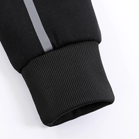 Survêtement décontracté pour femmes grandes tailles, chaud, respirant, écologique, doublure en polaire, fermeture éclair, 95% polyester, 5% élasthanne, couleur unie