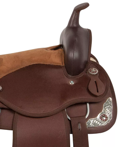 Selle de cheval en cuir synthétique marron de 10 \ "18 \", paquet Texas Star Western Pleasure Trail, dernière conception - Product Image 6
