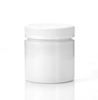 Pot en plastique transparent pour animaux de compagnie, rechargeable, hermétique, avec couvercle supérieur à sécurité enfant, résistant aux enfants, avec bouchon CRC, pour fleurs séchées, cosmétiques