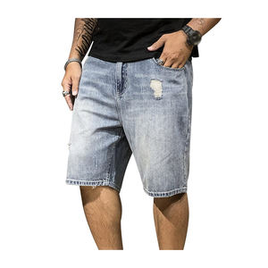 Short en jean personnalisé de haute qualité pour hommes Style décontracté classique avec broderie de poche Streetwear nouveau Design pur coton en gros - Product Image 1