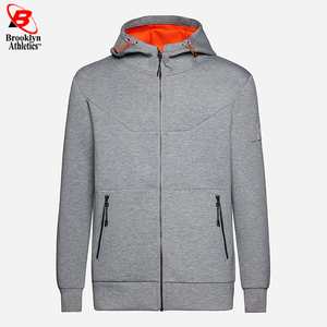 Sudadera con capucha para gimnasio de lana con estampado liso de manga larga de talla XS para hombre - Product Image 3
