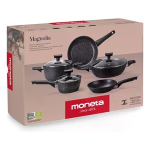 ชุดหม้ออะลูมิเนียมเคลือบกันติด 8 ชิ้น ยี่ห้อ MAGNOLIA สีดำ รุ่น A01A176508 - Product Image 2