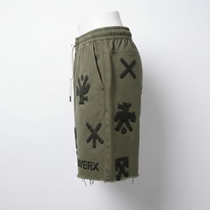 Shorts en coton uni pour hommes, impression personnalisée, streetwear, coupe ample, décontracté, demi-pantalon, vente en gros, commande en gros, approvisionnement OEM - Product Image 3