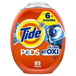 Tide PODS Ultra Oxi 85 paquets de détergent à lessive forme liquide - Product Image 1