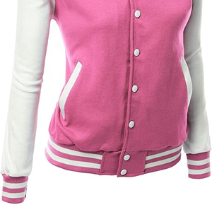 Veste Varsity Femme Peau de Mouton Véritable Cuir Tanné Végétal Finition Souple Design Personnalisé Prix de Gros - Product Image 2