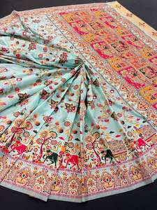 FashionHarbour Premium Lichi Silk Sarees para mujeres Ropa étnica india tradicional Proveedor mayorista para fiestas - Product Image 2