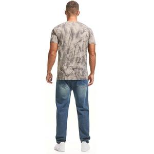 เสื้อยืดคอกลมแขนสั้นสำหรับผู้ชายผ้าคอตตอนแบบลาดเอียงพิมพ์ลายสะดวกสบายสำหรับ100% ดีไซน์ใหม่ - Product Image 2