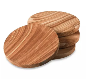 Sous-verres en bois les plus récents pour la maison et la cuisine, sous-verres en bois, meilleur lot de 4 sous-verres en bois - Product Image 2