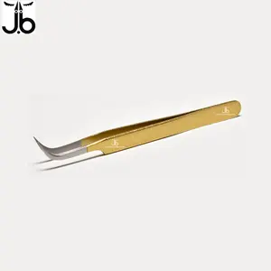 Pinzas de extensión de pestañas de acero inoxidable de color dorado precios competitivos todos los colores y formas disponibles pinzas de extensión de pestañas