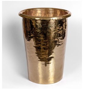 Rust resistant metal waste <b>bin</b> with unique detailing and elegant appeal for classic home and <b>office</b> environments - Product Image 3