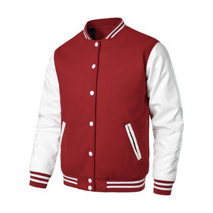 Factory Wholesale High Quality Baseball Collar Varsity <b>Jacket</b> Top Fashion Designer Letter Graphic Striped Trim <b>Jacket</b> for Men - Product Image 2