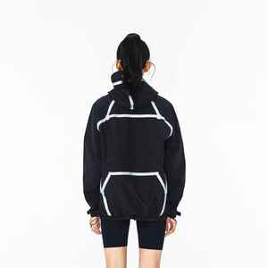 Sweat-shirt à capuche pour homme Techwear personnalisé en gros, respirant, imperméable, veste d'hiver, logo frontal, haute qualité, style urbain - Product Image 3