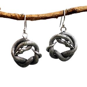 Boucles d'oreilles en forme de serpent, vente en gros, plaqué or et argent, modèles de serpent indien, boucles d'oreilles en métal en laiton, bijoux - Product Image 2