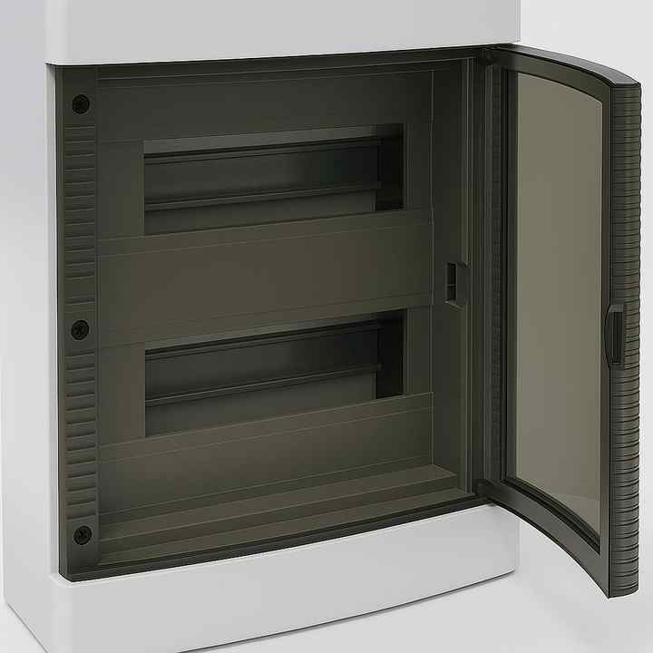 A2ZWORLD 24-module wall-mounted control panel, white IP40, 280x350x100 mm, RAL 9016, ideal for domestic electrical installations