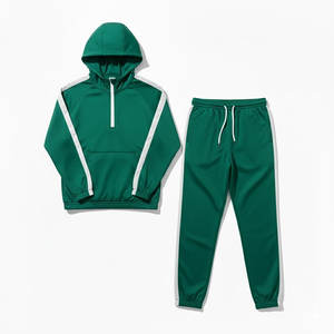 Survêtement coupe-vent à capuche personnalisé avec logo pour hommes - Tissu doux et confortable pour les entraînements, la mode décontractée et la promotion d'équipe - Product Image 1