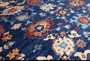 Tapis en laine afghane noué à la main mamelouk 10 'x 10' taille personnalisable teinture végétale fine pour le salon - Product Image 5