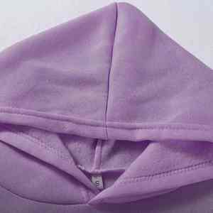 Conjunto de chándal de invierno de 2 piezas de gran tamaño para mujer Pantalones con capucha de color sólido con capucha gruesa de cintura elástica suelta para Otoño Invierno - Product Image 3