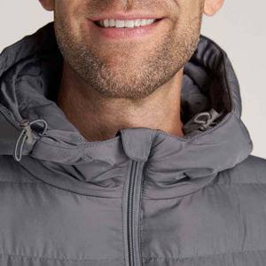 Custom Men's Winter Down Coat Hooded Casual Style Solid Custom Color Full Zip Cotton <b>Padded</b> Puffer Jackets <b>Cheap</b> Price - Product Image 5
