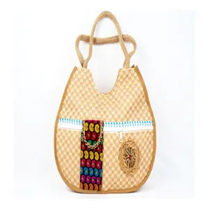 Suer Selling Jute Tote <b>Bags</b> Customized Stitches Fabrics Sizes <b>Unique</b> Designed Handmade Jute <b>Bag</b> for Sale - Product Image 1