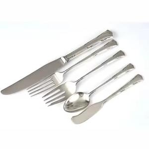 Ensemble de couverts en acier inoxydable de luxe durable avec manche noir mat et tête dorée, poli miroir, réutilisable pour la cuisine et la salle à manger - Product Image 2