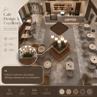 Ensemble complet de mobilier de café moderne et organique : chaise en velours à cadre doré, table en marbre – Idéal pour les boutiques de marque