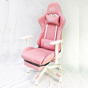 เก้าอี้เล่นเกม GT1368 หนัง PU พรีเมียม ที่วางแขน 4D สีขาวและชมพู รุ่น SFGC001 - Product Image 6