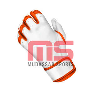 Gants de frappeur de baseball à manchette longue personnalisés fabricants conception de logo en cuir véritable hommes enfants jeunes adultes gants de frappeur de baseball - Product Image 1