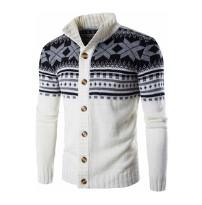 เสื้อสเวตเตอร์ไหมพรมถักแบบใหม่ ระบายอากาศได้ดี สำหรับฤดูหนาว ทำจากขนสัตว์แท้ 100% ไม่เป็นขุย ทรงพอดีตัว สไตล์ลำลอง ลายอาร์ไกล์ ผสมสี สำหรับผู้ชาย - Product Image 3