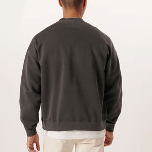 Top Designer <b>Men's</b> <b>Hoodie</b> Stylish Vintage Solid Pullover Lightweight Crew Neck Sweatshirt with Drop Shoulder Casual Street Wear - Product Image 3