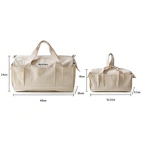 Sacs de sport personnalisés avec logo, multi-poches, anti-odeurs, grande capacité, sac de week-end, sac de voyage en toile de coton résistante