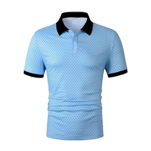 Camiseta de poliéster Spandex de alta calidad, camisetas de sublimación para hombres, camisetas polo de diseño impreso personalizado para hombres - Product Image 3