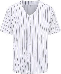 Maillot de baseball uni boutonné pour hommes, uniforme d'équipe de softball vierge, maillot de baseball à manches courtes hip hop hipster - Product Image 5