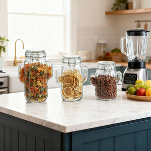 Frasco de Vidrio con Forma de <span class=keywords><strong>Cactus</strong></span> para Almacenamiento, Tapa Hermética con Cierre, Diseño Único para Pasta, Refrigerios, Organización de Cocina, Directo de Fábrica - Product Image 5