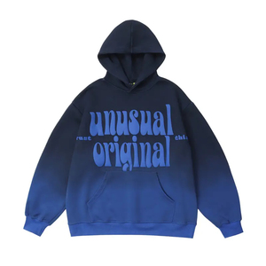 Derniers sweats à capuche épais à la mode 100% coton lourd Street wear lavage à l'acide sweat à capuche en détresse pour hommes - Product Image 2