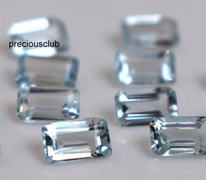 บุษราคัมสีฟ้าท้องฟ้าธรรมชาติขนาด3X5มม. ตัดเป็นรูปแปดเหลี่ยม-หลวมท้องฟ้าสีฟ้าบุษราคัมหินอัญมณีทรงแปดเหลี่ยม - Product Image 2