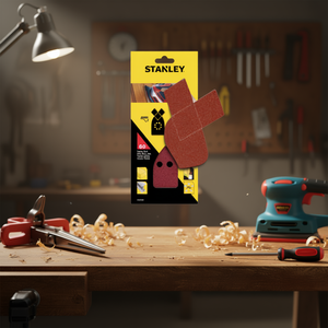 แผ่นกระดาษทรายแบบมัลติแพ็คของสแตนลีย์สำหรับเครื่องขัดแบบมัลติแซนเดอร์แบบติดตีนตุ๊กแก - Product Image 3