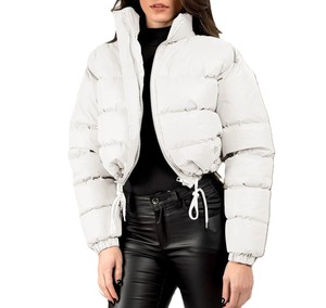 Veste matelassée à col montant de qualité supérieure veste d'hiver élégante de couleur personnalisée veste polaire pour femmes au design décontracté - Product Image 6
