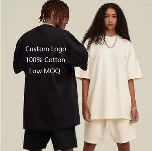 T-shirt à manches courtes pour hommes, poids lourd 100% coton, nouveauté, évacuation de l'humidité, collier ras du cou, t-shirt tricoté avec logo personnalisé - Product Image 1