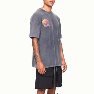 เสื้อยืดผู้ชายหรูหราแบบลำลองซัก200gsm เสื้อสไตล์ฮิปฮอปไซส์ใหญ่พิเศษผ้าเจอร์ซีย์ผ้าหนาไซส์ใหญ่พิเศษ - Product Image 3