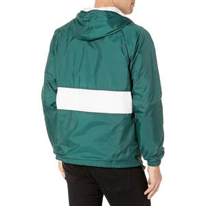 Chaqueta cortavientos con capucha y media cremallera de color personalizada, chaqueta cortavientos impermeable para hombre, venta en línea, diseño OEM con servicio - Product Image 2