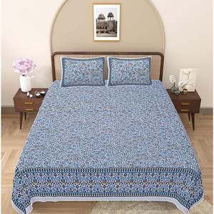 3-Piece Grey <b>Floral</b> Print Flat <b>Bed</b> <b>Sheet</b> Set with 2 Pillow Covers for Home Use (ADB1474) - Product Image 2